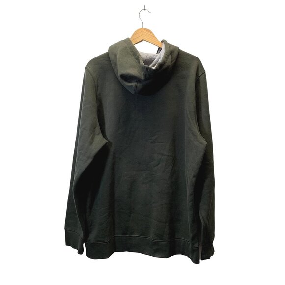 Under Armour Hoodie Mens XL Army Green Loose Drawstring Kangaroo Pocket Pullover - Picture 2 of 9